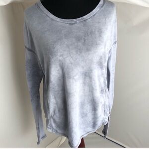 Young Fabulous and Broke light blue gray tie dye crew neck pullover top